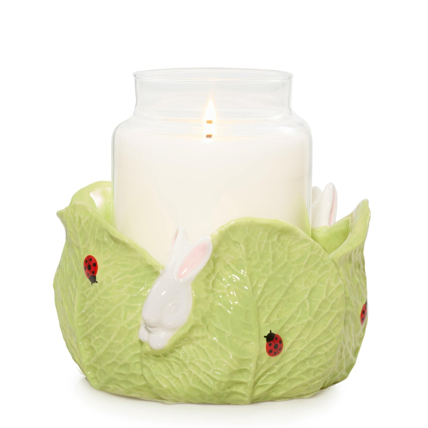 Ceramic Easter Bunny Jar Candle Holder AOHL
