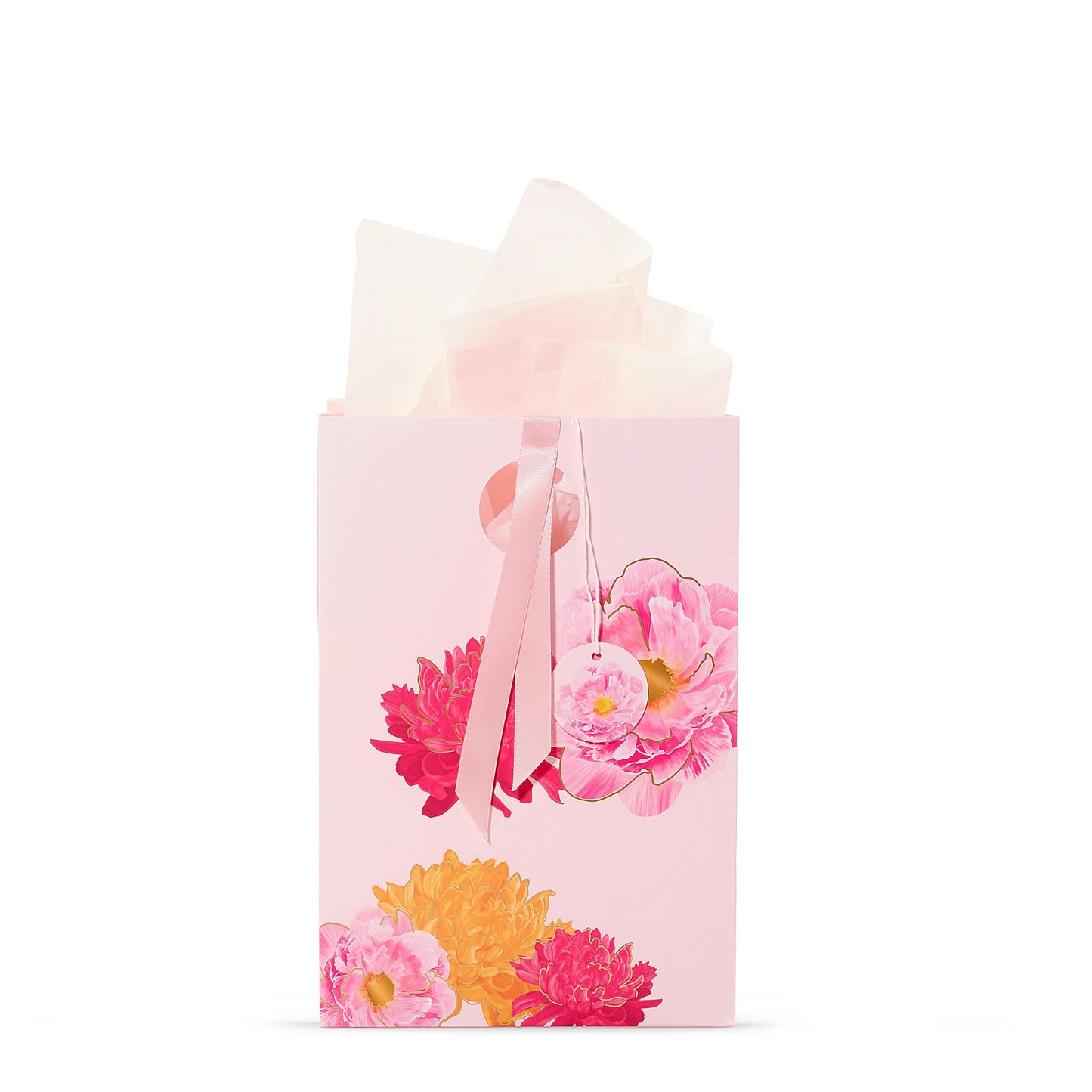 Pink Peony Floral Gift Bag 25QU
