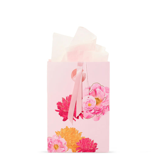 Pink Peony Floral Gift Bag 25QU