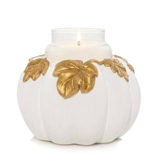 White Pumpkin Resin Holder G97D